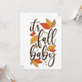 Carte C'est l'automne bébé (Devant/Arrière en situation)