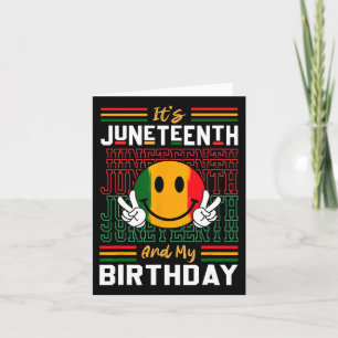 Carte C'est le 11 juin et mon anniversaire Black Freedom