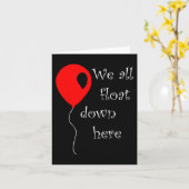 Carte C'est le costume d'Halloween Balloon rouge Vous fl (Fleur jaune)