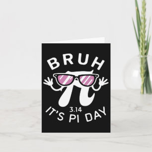 Carte C'est le jour de Pi 3.14 Symbole Pi avec gles Drôl