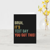 Carte C'est le jour de test que vous avez ce jour de tes (Fleur jaune)