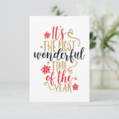 Carte C'est le moment le plus merveilleux de l'année Noë (Debout devant)