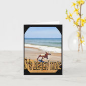Carte C'est le temps de la plage  (Fleur jaune)