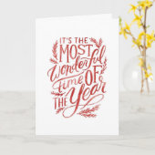 CARTE C'EST LE TEMPS LE PLUS MERVEILLEUX DE L'ANNÉE (Fleur jaune)