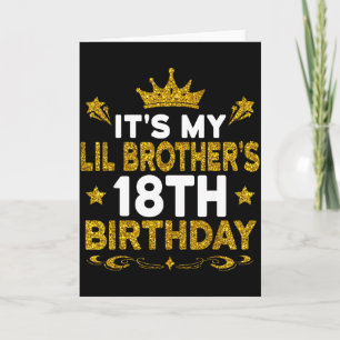 Carte C'est les 18 ans de mon petit frère Joyeux 18 ans