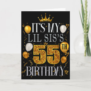 Carte C'est les 55 ans de ma petite soeur Joyeux Anniver