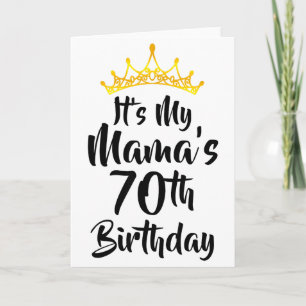 Carte C'est les 70 ans de ma Maman Couronne Joyeux 70 An