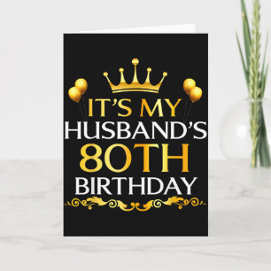 Carte C'est les 80 ans de mon mari Joyeux Anniversaire 8