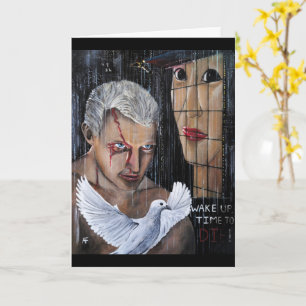 Carte C'est l'heure de mourir ! Peinture d'Alfred Fox