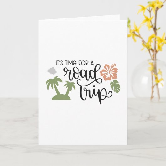 Carte C'est l'heure d'un road trip (Fleur jaune)