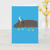 Carte C'est l'histoire d'un hippopotame (Fleur jaune)