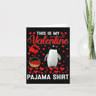 Carte C'est Ma Chemise De La Saint-Valentin Pingouin Cœu