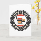 Carte C'est ma conception drôle de barbecue à griller hu (Fleur jaune)