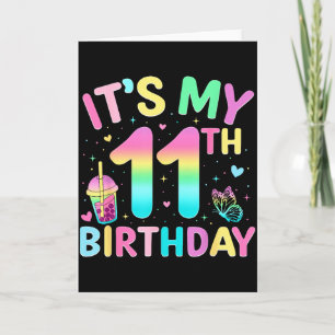 Carte C'est ma fête d'anniversaire de 11 ans 11 ans Fête