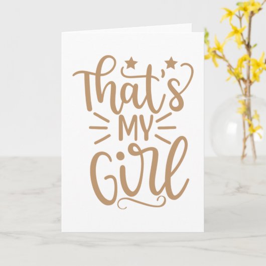 Carte C'Est Ma Fille (Fleur jaune)