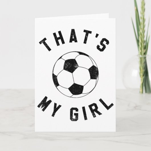Carte C'est ma fille footballeuse  (Devant)