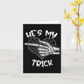 Carte C'est ma fille jumelle à l'Halloween drôles (Fleur jaune)