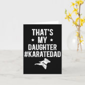 Carte C'est ma fille Karate Papa Karate Père (Fleur jaune)