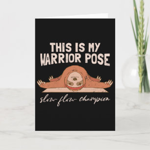 Carte C'est ma pose de guerrier. Humour de yoga de pares