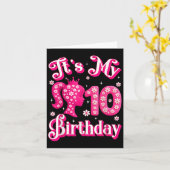 Carte C'est ma poupée 10e anniversaire fille 10 ans Anni (Fleur jaune)