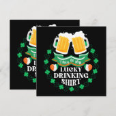 Carte C'est ma Saint-Patrick de bière chanceuse (Devant / Derrière)