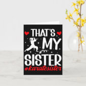 Carte C'est ma soeur Karate Soeur Fière Karate Sis (Fleur jaune)