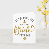 Carte C'Est Moi Bonjour Je Suis L'Épouse C'Est Moi Marié (Fleur jaune)