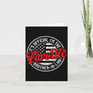 Carte C'est moi le beau-frère préféré drapeau américain