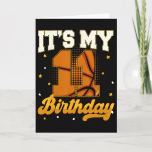 Carte C'est mon 11ème anniversaire Sketll Boy 11 ans Cad