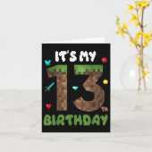 Carte C'est mon 13e anniversaire drôle 13 ans Vidéo Game (Fleur jaune)