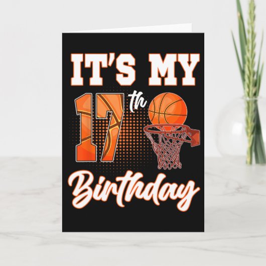 Carte C'est mon 17e anniversaire Thème de soirée squelet (Devant)