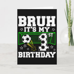 Carte C'est mon 1er anniversaire garçon football 1 an