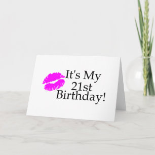Carte C'est mon 21e anniversaire (Kiss)