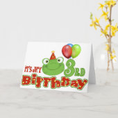 Carte C'est mon 3e anniversaire (Fleur jaune)