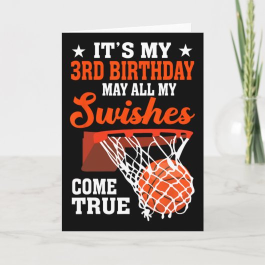 Carte C'est mon 3e anniversaire Sketll 3 ans  (Devant)