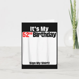 Carte C'Est Mon 52e Anniversaire 52 Ans Anniversaire Fêt