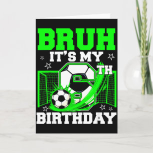 Carte C'est mon 6e anniversaire Drôle de footballeur pou