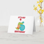 Carte C'est mon 6ème anniversaire Drôle Design (Fleur jaune)
