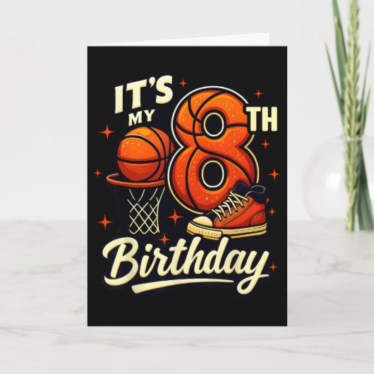 Carte C'est mon 8e anniversaire Sketll Lover 8 ans Bday (Devant)