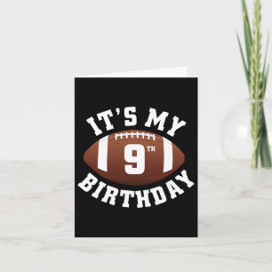 Carte C'est mon 9e anniversaire Garçon 9 ans Football Pl