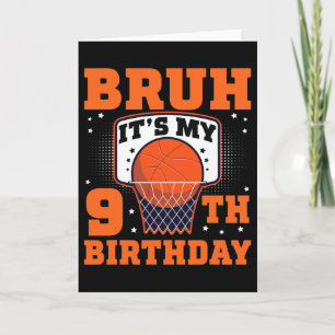 Carte C'est mon 9ème anniversaire Sketll Joueur de 9 ans