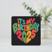 Carte C'est mon anniversaire 2025 (Debout devant)