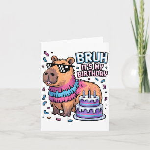 Carte C'est mon anniversaire Capybara Nata Garçon Fille