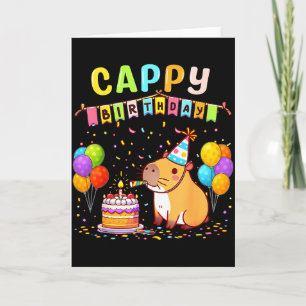 Carte C'est mon anniversaire filles amateurs de capybara