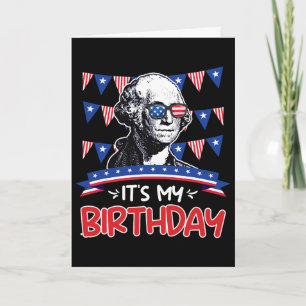 Carte C'est mon anniversaire Jour de l'Indépendance Geor