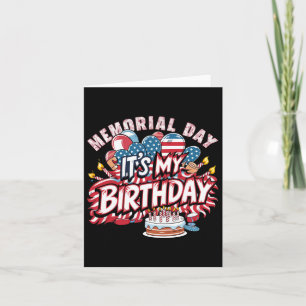 Carte C'est mon anniversaire Memorial Day Cool Retro Fun