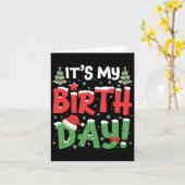 Carte C'est mon anniversaire Noël Funny Anniversaire Noë (Fleur jaune)