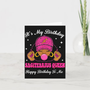 Carte C'est mon anniversaire Reine Sagittaire Joyeux Ann