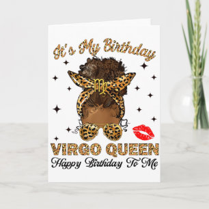 Carte C'est mon anniversaire Reine Vierge Joyeux Anniver