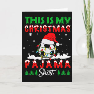 Carte C'est mon chapeau de Santa de football de pyjama d